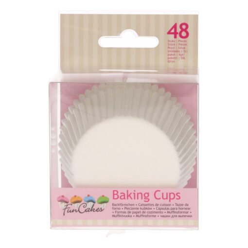 FunCakes Baking Cups -White- pk/48