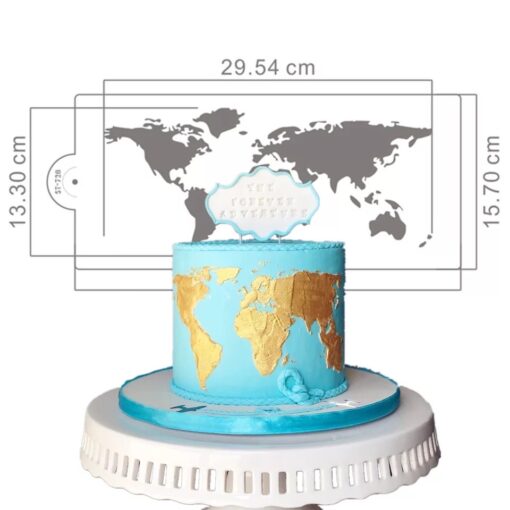 Cake Stencil Worldmap