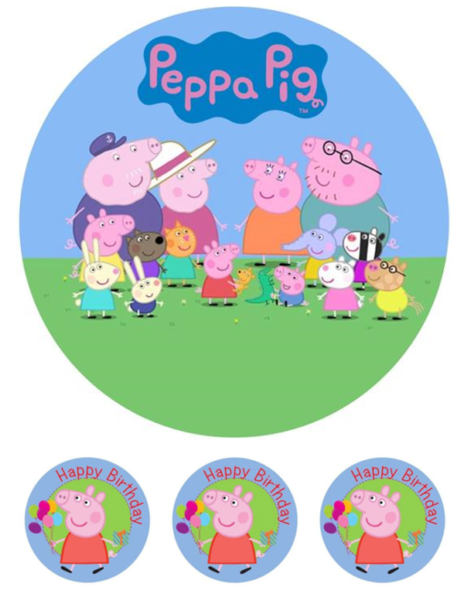 Eetbare print Peppa Pig 20cm