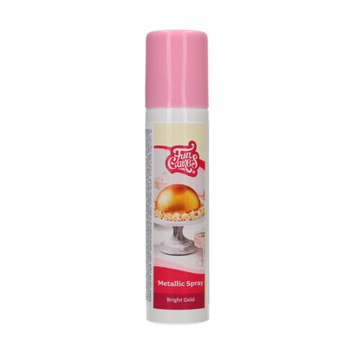 FunCakes FunColours Metallic Spray -Bright Gold- 100ml