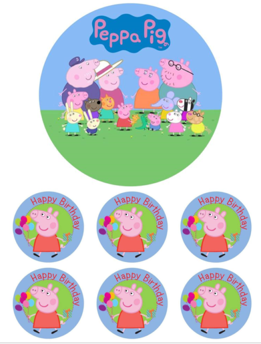 Eetbare print Peppa Pig 15cm