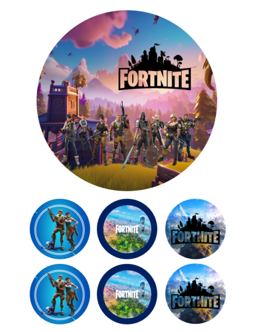 Eetbare print Fortnite 15cm