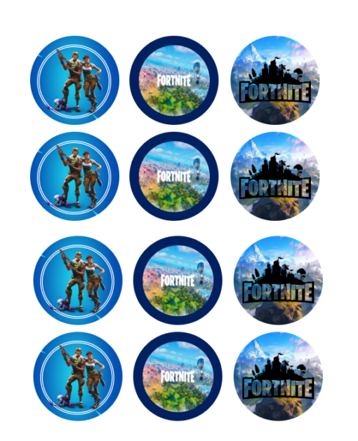 Eetbare print Fortnite Cupcakes