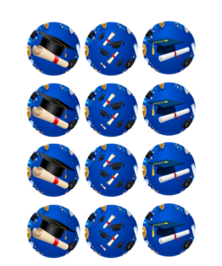 Eetbare print Graduation Thema Cupcakes