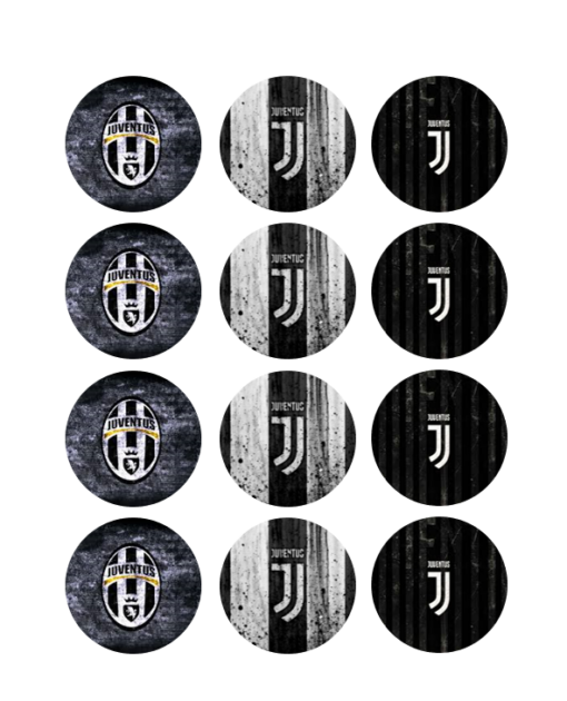 Eetbare print Juventus Cupcakes