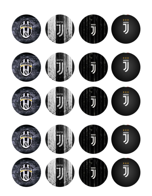 Eetbare print Juventus Cupcakes Mini