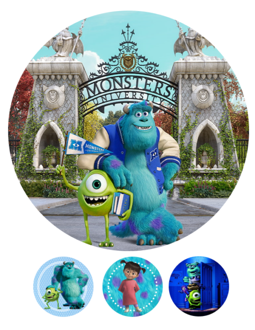 Eetbare print Monster inc 20cm