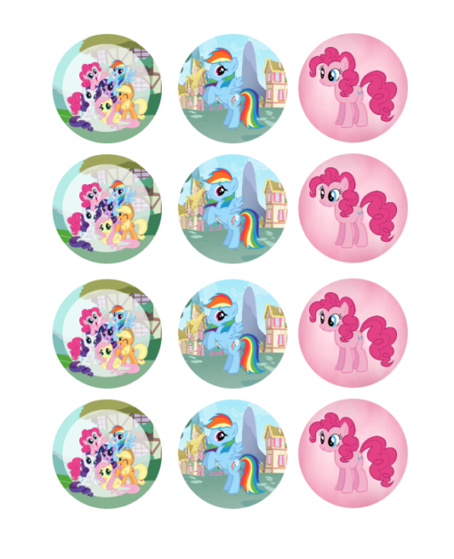 Eetbare print My Little Pony Cupcakes