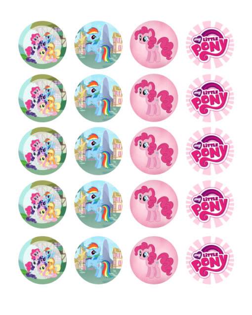 Eetbare print My Little Pony Cupcakes Mini