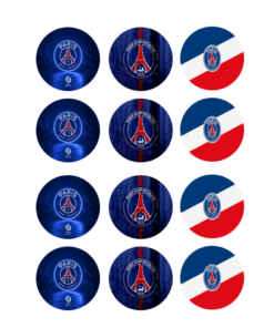 Eetbare print Paris Saint Germaine Cupcakes