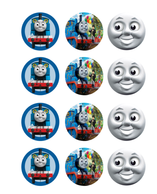 Eetbare print Thomas de Trein Cupcakes