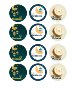 Eetbare print Eid Mubarak Thema Cupcakes