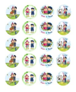 Eetbare print Fien en Teun Cupcakes Mini