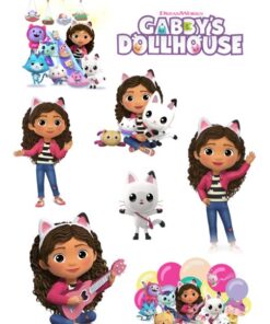 Eetbare print Gabby Dollhouse 3D