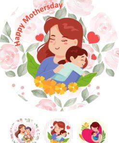 Eetbare print Moederdag 20cm