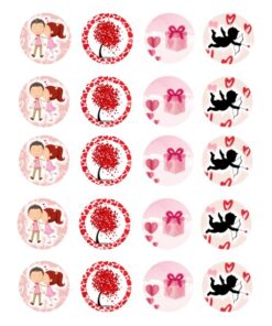 Eetbare print Valentijn Cupcakes Mini