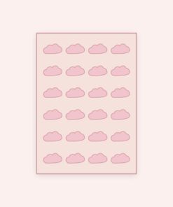 Eetbare print Wolk 24 stuks (ca. 4 cm)