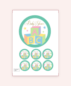Eetbare print Babyshower Thema 15cm