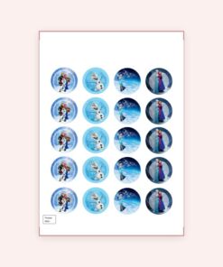 Eetbare print Frozen Cupcakes Mini