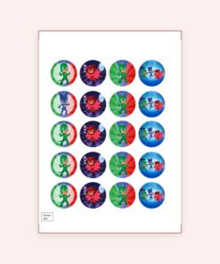 Eetbare print PJ Masks Cupcakes Mini