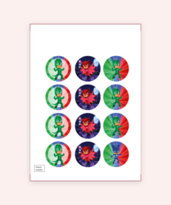 Eetbare print PJ Masks Cupcakes