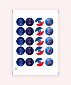 Eetbare print Paris Saint Germaine Cupcakes Mini