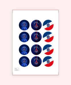 Eetbare print Paris Saint Germaine Cupcakes