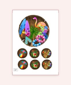 Eetbare print Tropical 15cm