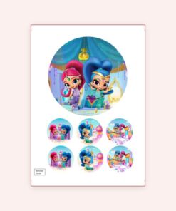 Eetbare print Shimmer&Shine 15cm