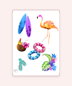 Eetbare print Tropical 3D