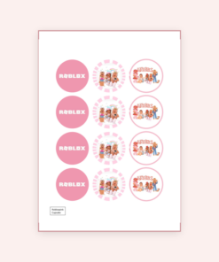 Eetbare print Roblox Pink Cupcakes