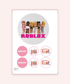 Eetbare print Roblox Pink 15cm