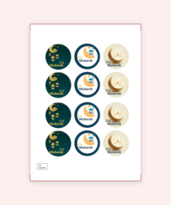Eetbare print Eid Mubarak Thema Cupcakes