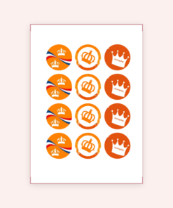 Eetbare print Koningsdag Cupcakes