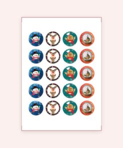 Eetbare print Kerstmis Cupcakes Mini