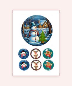 Eetbare print Kerstmis 15cm