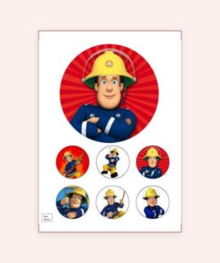 Eetbare print Brandweerman sam 15cm