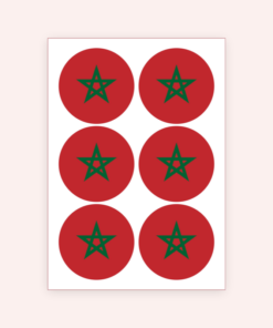 Cocktail print Marokko Rond 6 stuks (9 cm)
