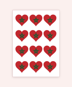 Eetbare print Marokko Hart 12 stuks (ca. 4 cm)