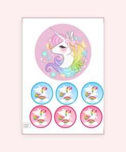 Eetbare print Unicorn 15cm