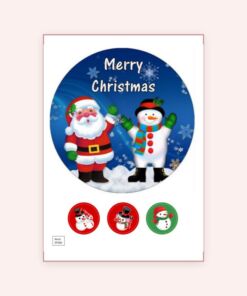 Eetbare print Kerstman 20cm